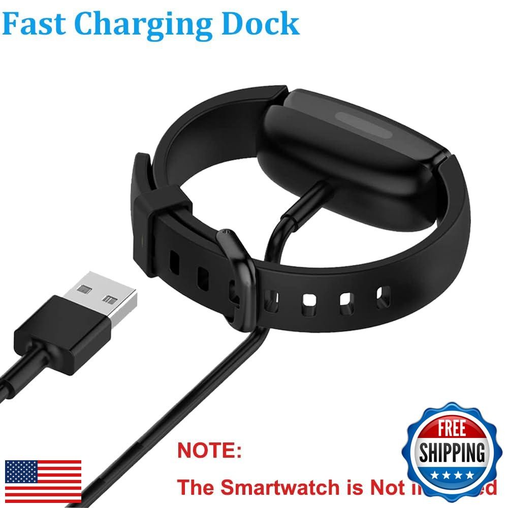 EXMRAT Charger for Fitbit Inspire 2, Replacement USB Charging Cable Dock for