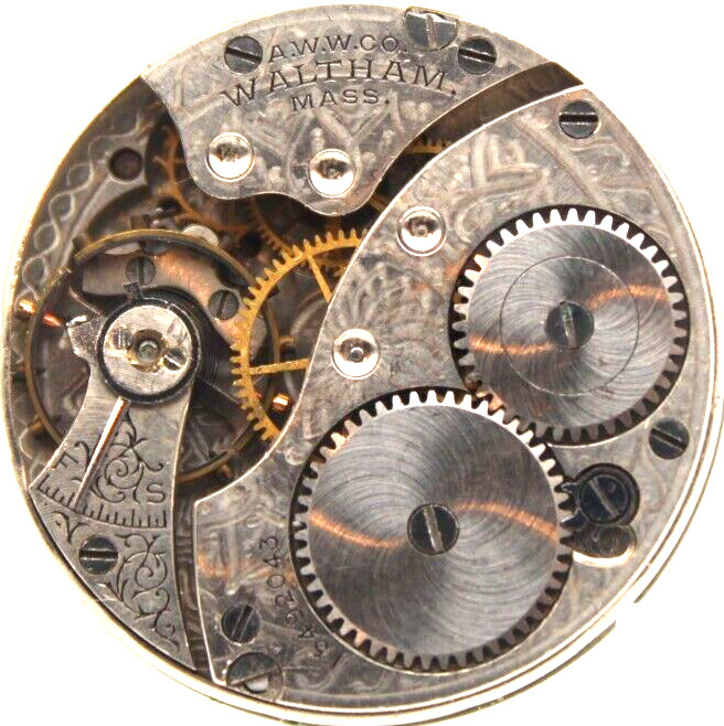 1907 WALTHAM POCKET WATCH MOVEMENT 15492043 GRADE 161 0s 7j (TI2)