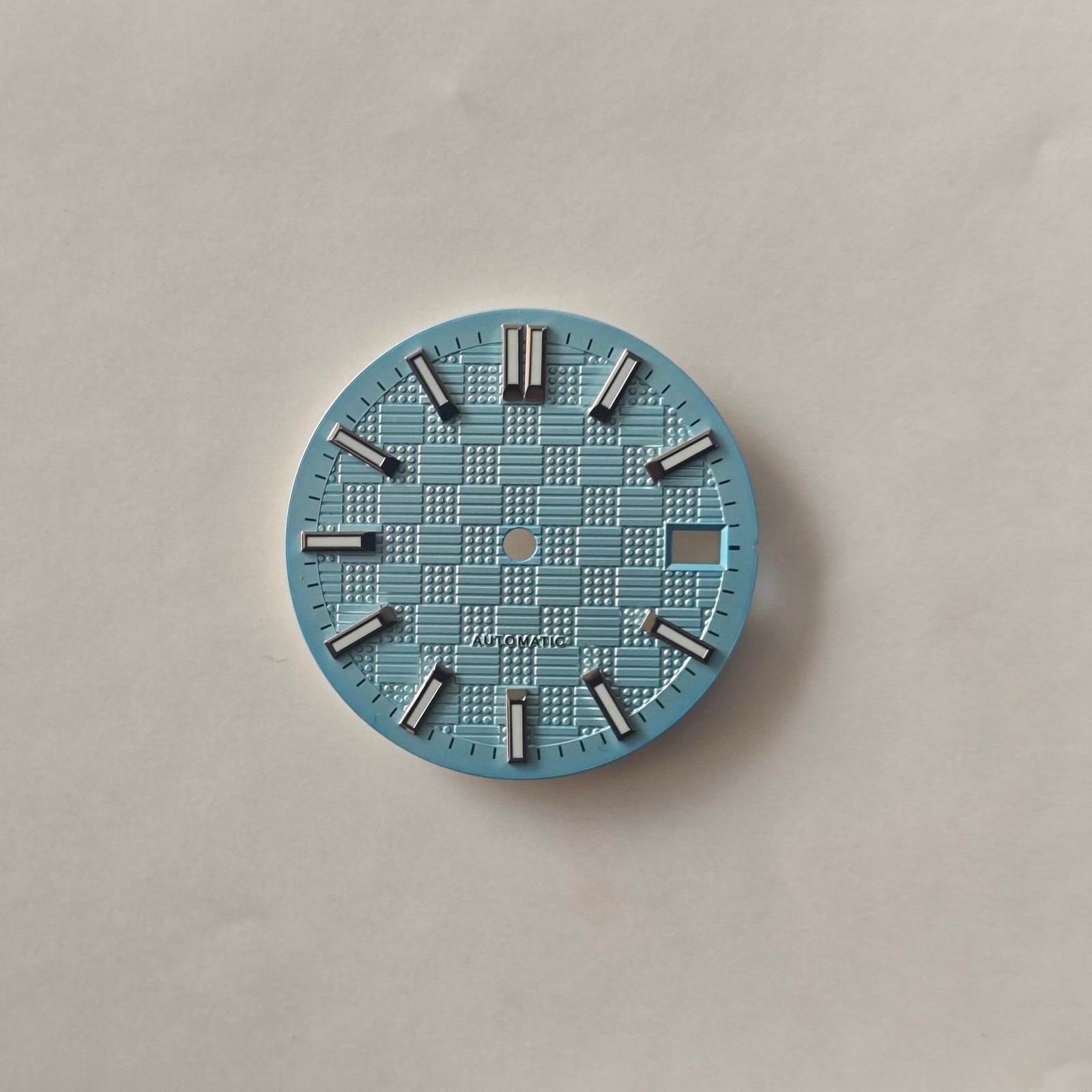 28.5mm Grid Dial No Logo 3H Date Fit Automatic Movement Mod