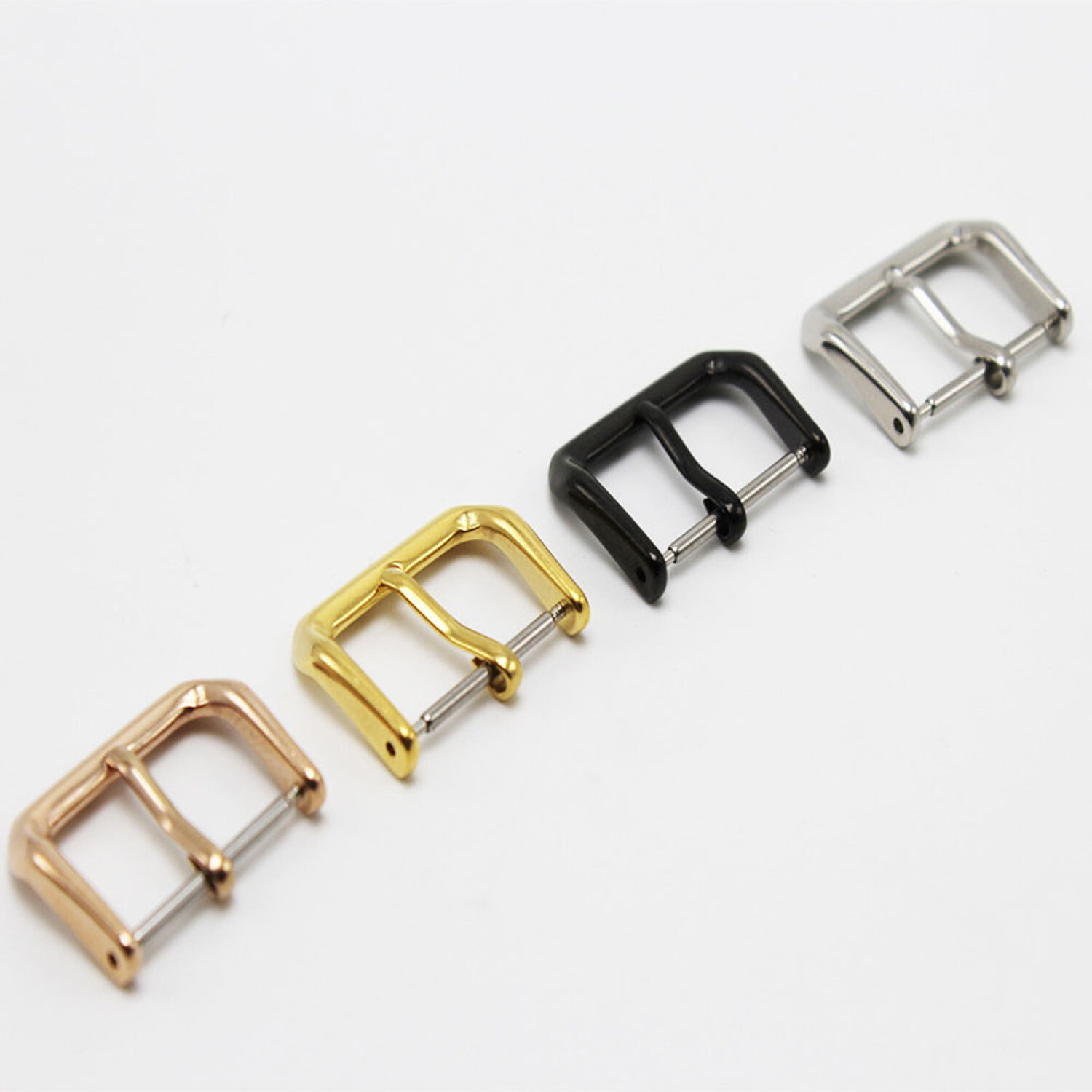 10-22mm Stainless Steel Buckle Polishing Metal Clasp For Watch Band Strap Parts