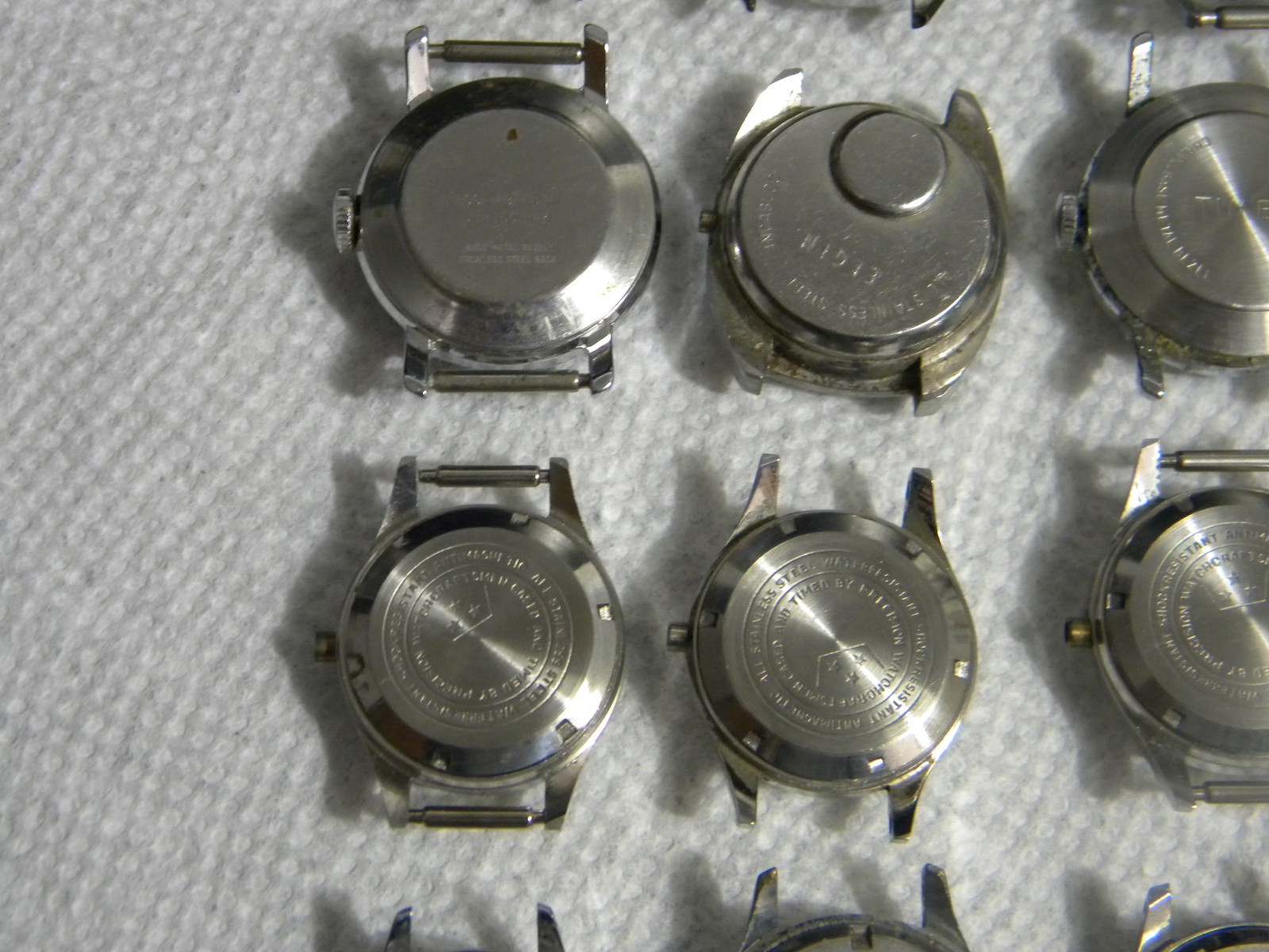 Lot of Ladies Mostly Stainless Steel Wrist Watch Cases Watches and Partial Cases