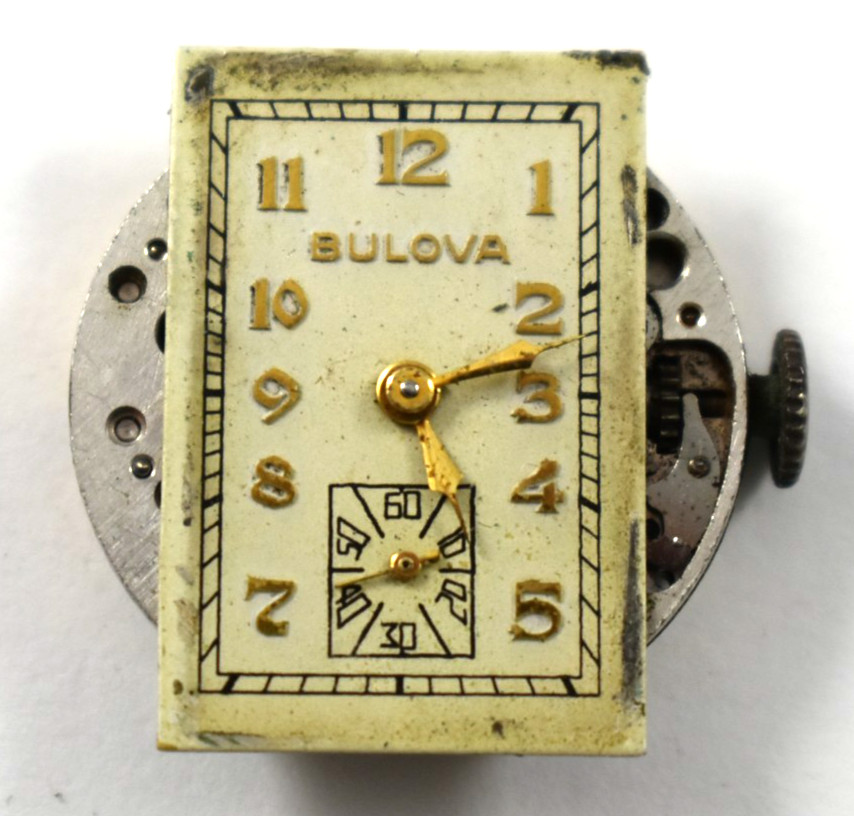 Vintage Bulova Manual Wind 17J 10AN Wrist Watch Movement lot.we