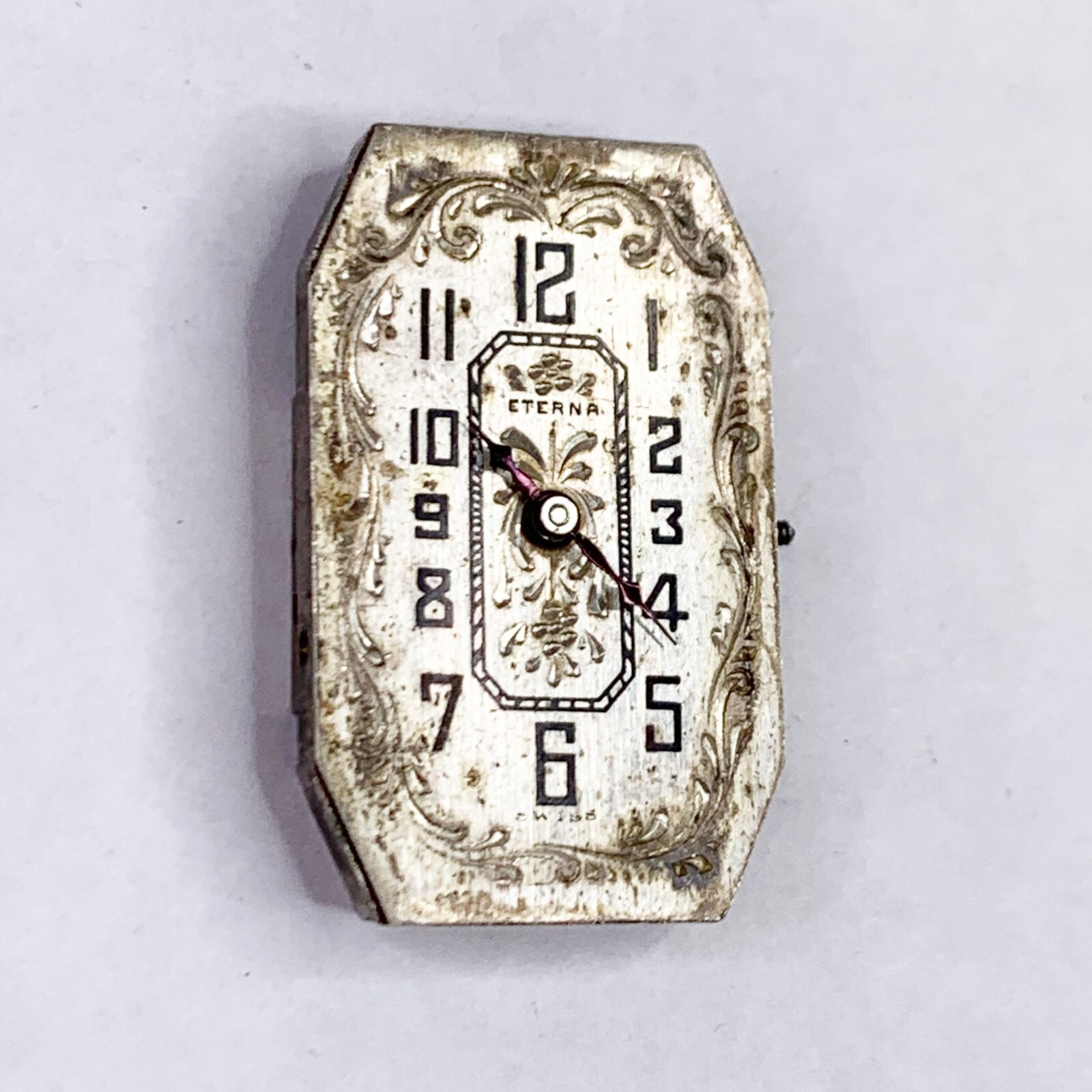 Eterna Watch Movement Art Deco Dial Parts Repair 15 Jewels Vintage 15x25mm