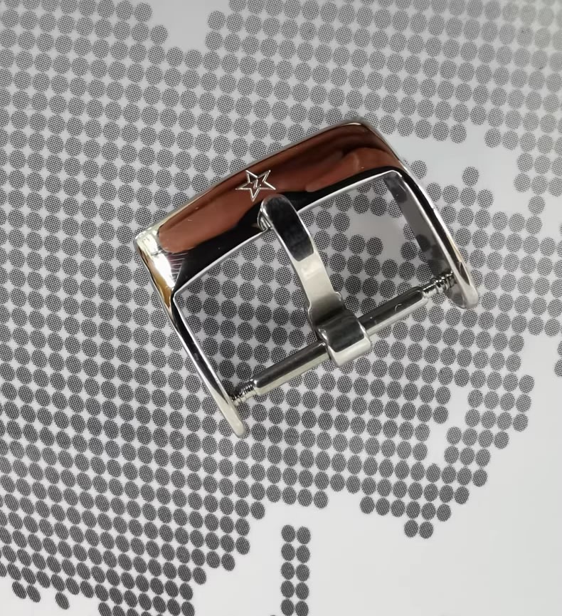 16mm / 18mm Original Stainless Steel Zenith Pin Buckle Polished Clasp