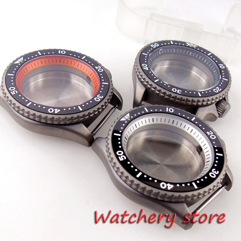 41mm 200m Waterproof Dive Titanium Watch Case For Men Fit NH35 NH36 Sapphire
