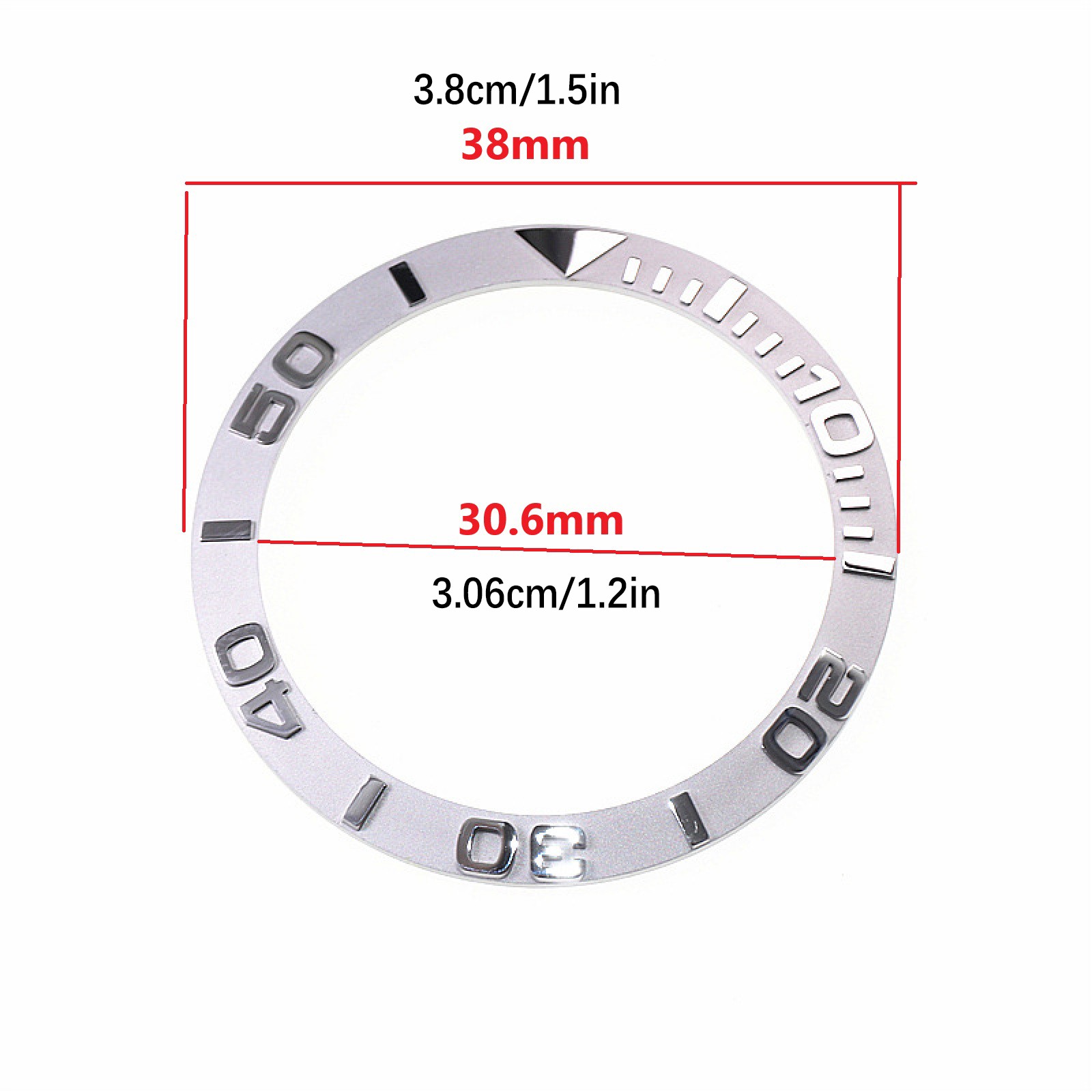 1Pc 38mm Ceramic Bezel Inserts Yacht Master Style Watch Ring For SKX007 SKX009;;