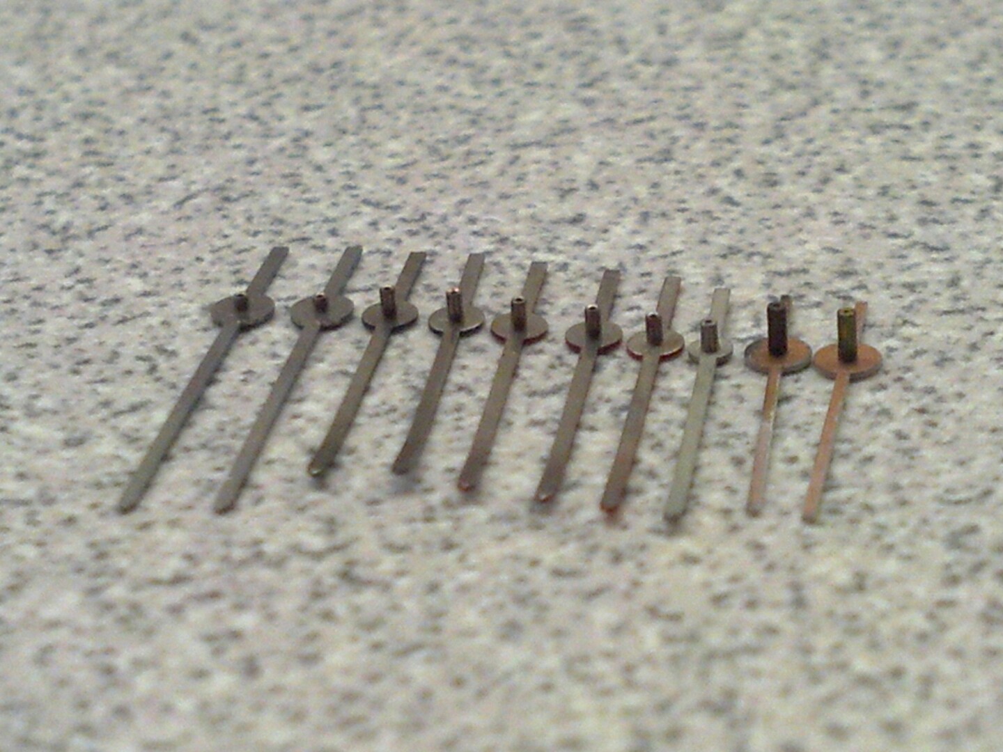 Lot Of 10 Vintage NOS Painted Ctr/Sweep Second Hands-Most Fit .18 Pinion