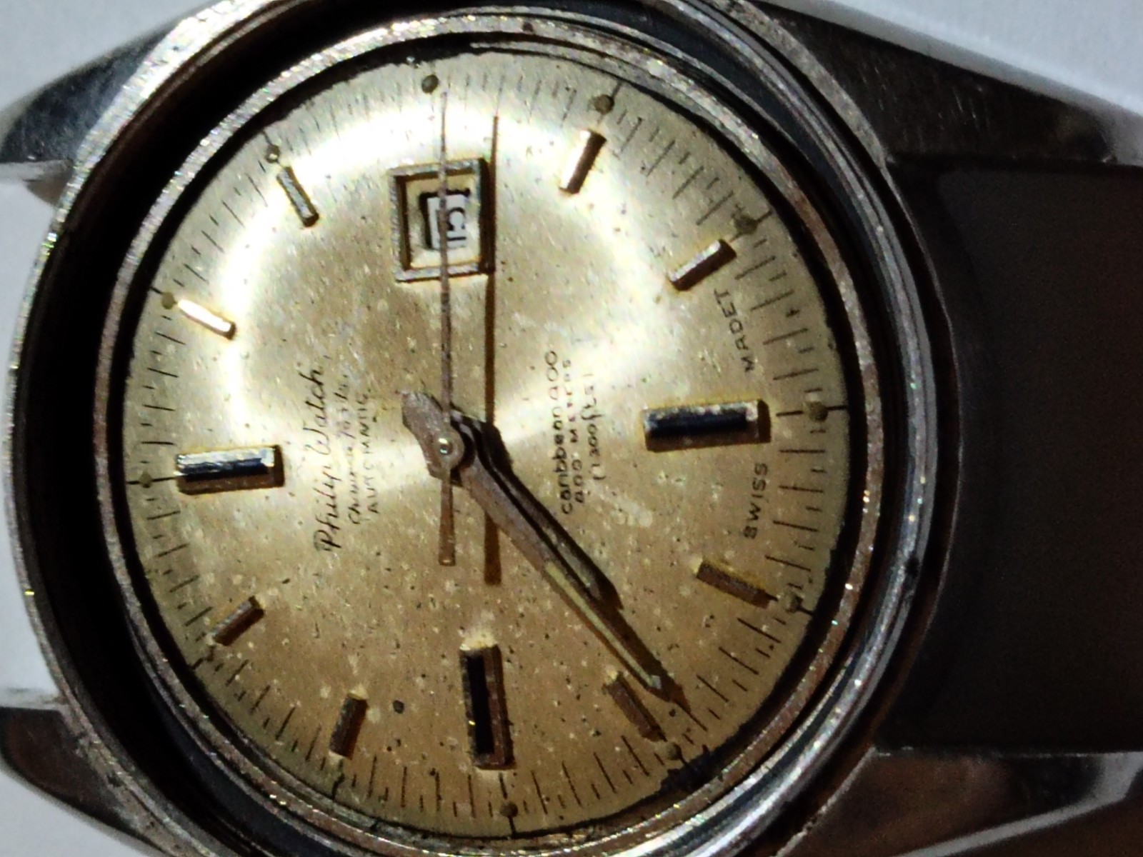 VTGE PHILIP WATCH CARIBBEAN 400 UNISEX 31 MM WATCH PARTS /RESTORE COMPLETE MVT