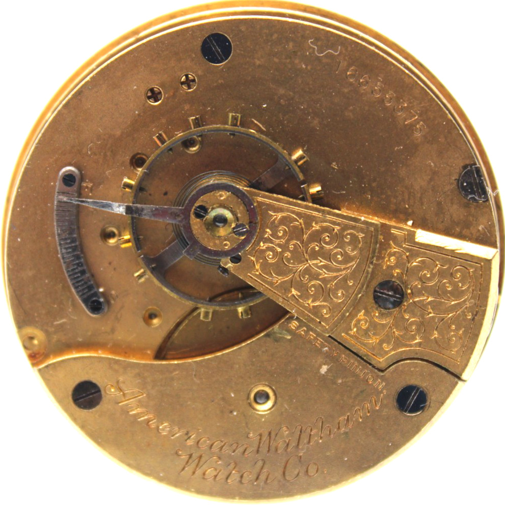 1908 WALTHAM POCKET WATCH MOVEMENT 16655375 GRADE: 81 18s 15j (OL3)