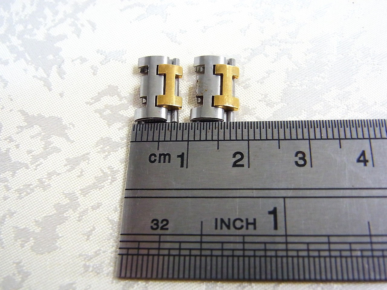 HERMES Sellier SE3.420 Genuine 14mm Link Watch Band Bracelet 2 pcs Set (b