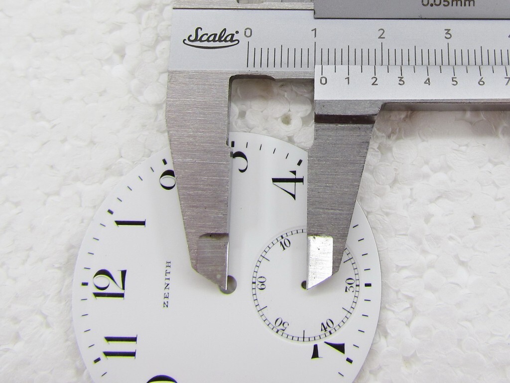 Zenith Antique Swiss Original Porcelain Dial Watch-face 44 mm for Pocket Watch