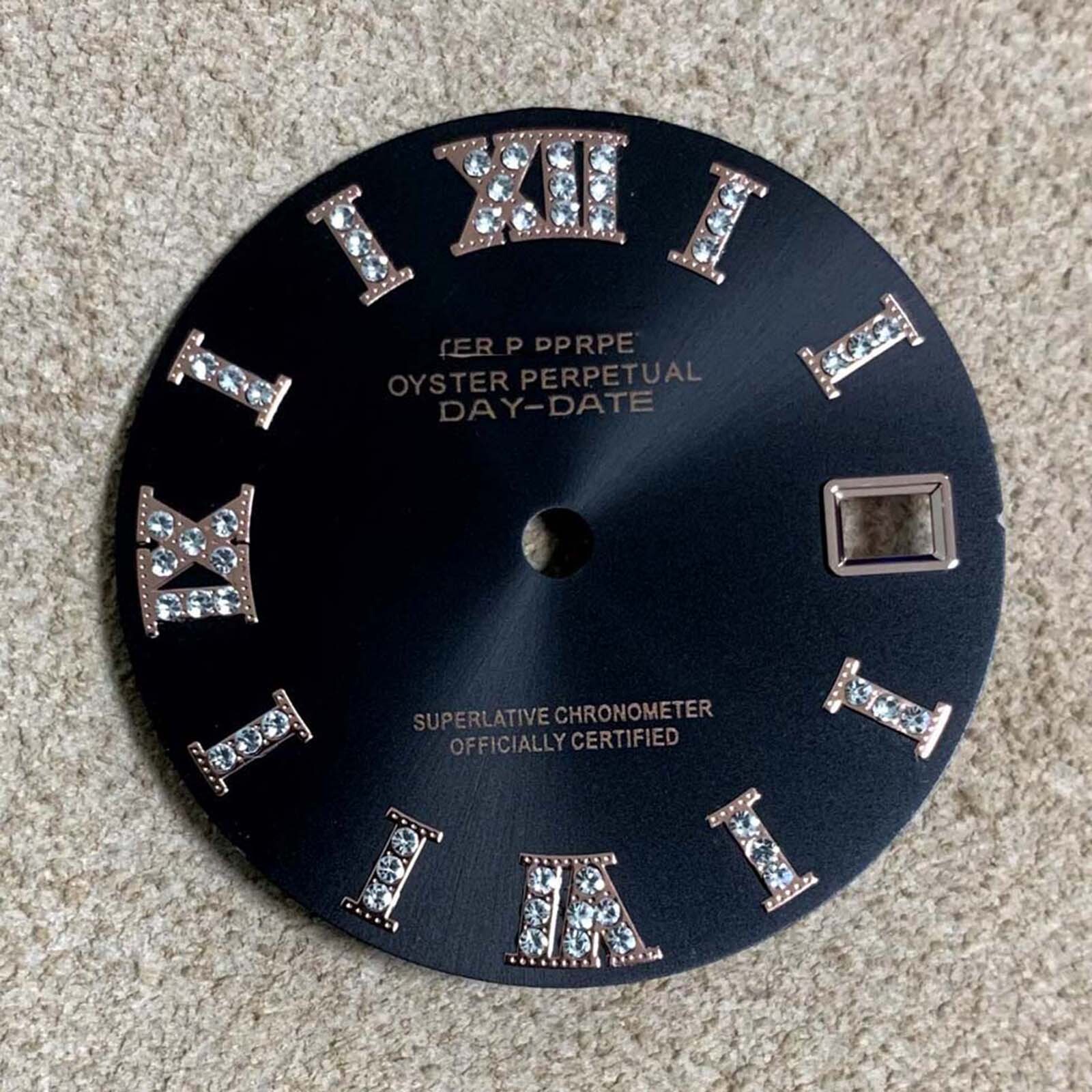 28.5MM Diamond Watch Dial Modification Accessories For NH35 Automatic Movement
