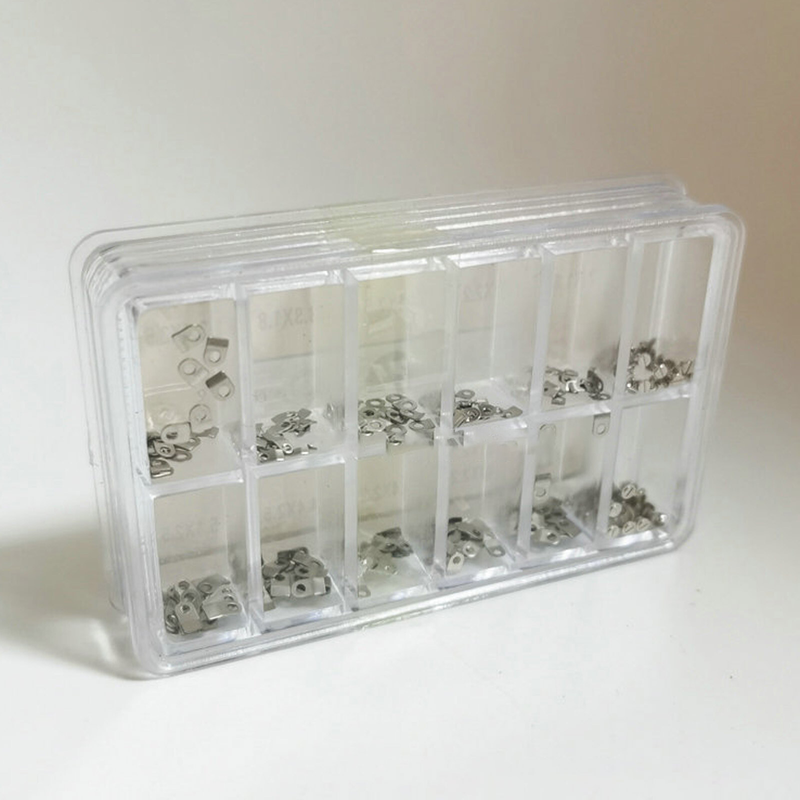 Watchmakers Watch Case Movement Support Clamps Tabs & Screws Steel Parts Set