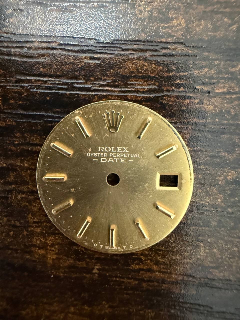 ROLEX LADIES OYSTER PERPETUAL DATE 6517 6516 6519 GOLD STICK DIAL USED COND