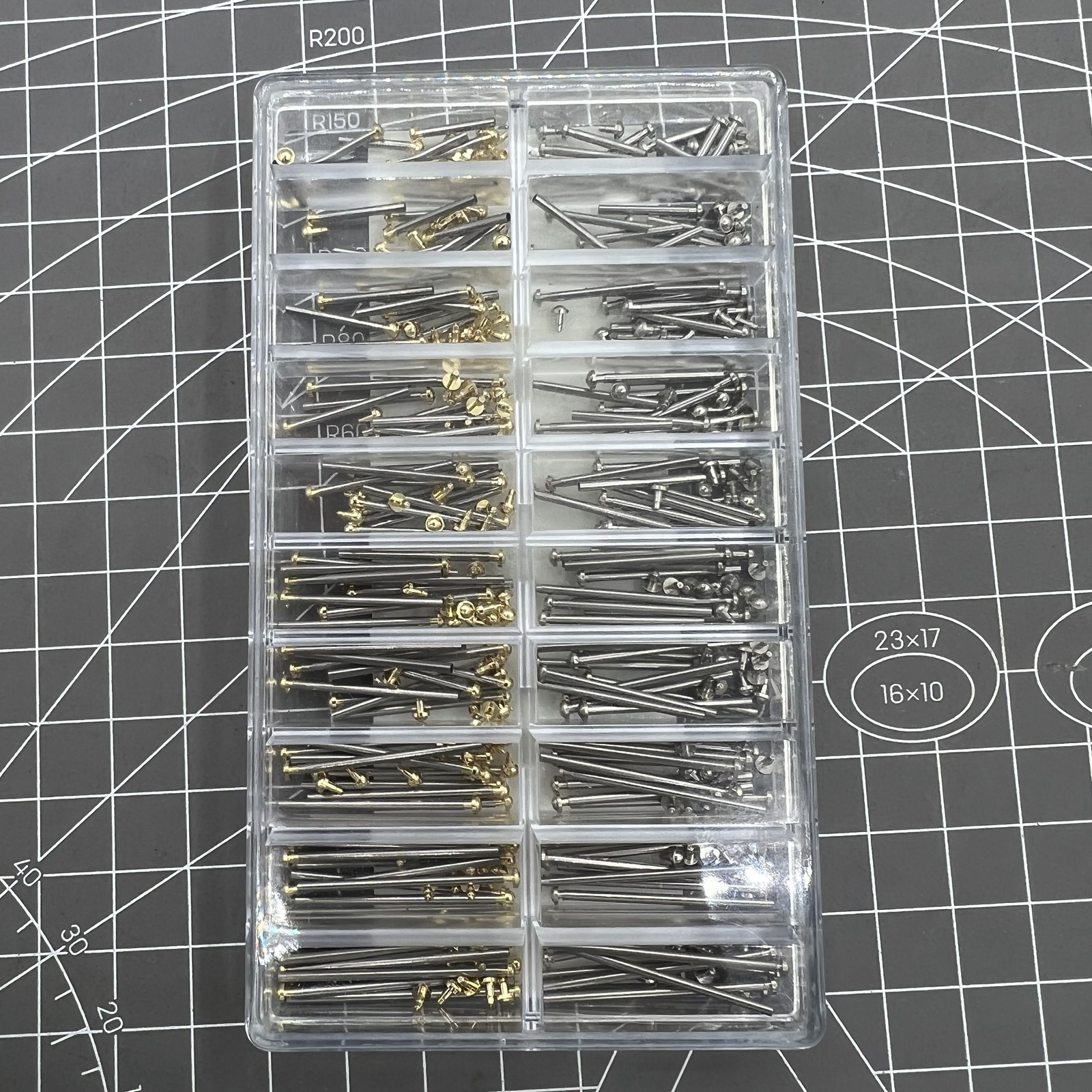 200PCS Watch Strap Screws Link Pins Kit Watch Band Screw Assortment Set 10-28mm