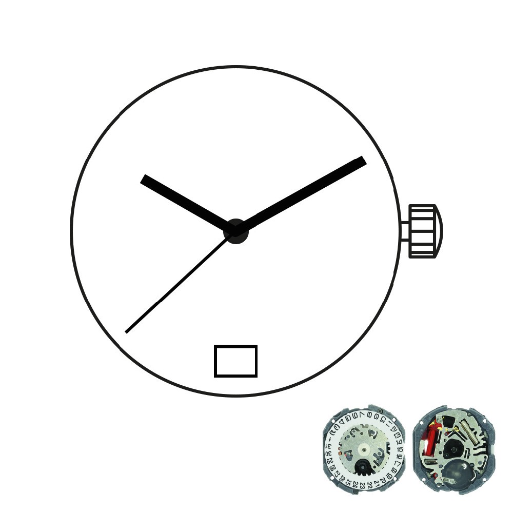 HATTORI VJ12 quartz movement date 6 movement quartz Shiojiri TMI watch Japan