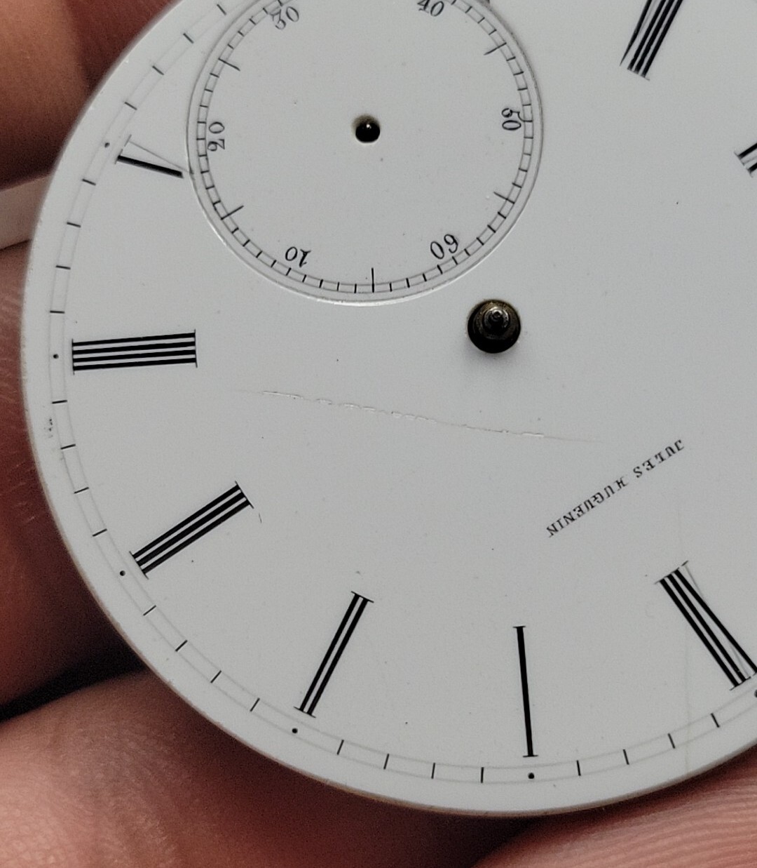 Antique Jules Huguenin High Grade Pocket Watch Movement For Repairs 43mm
