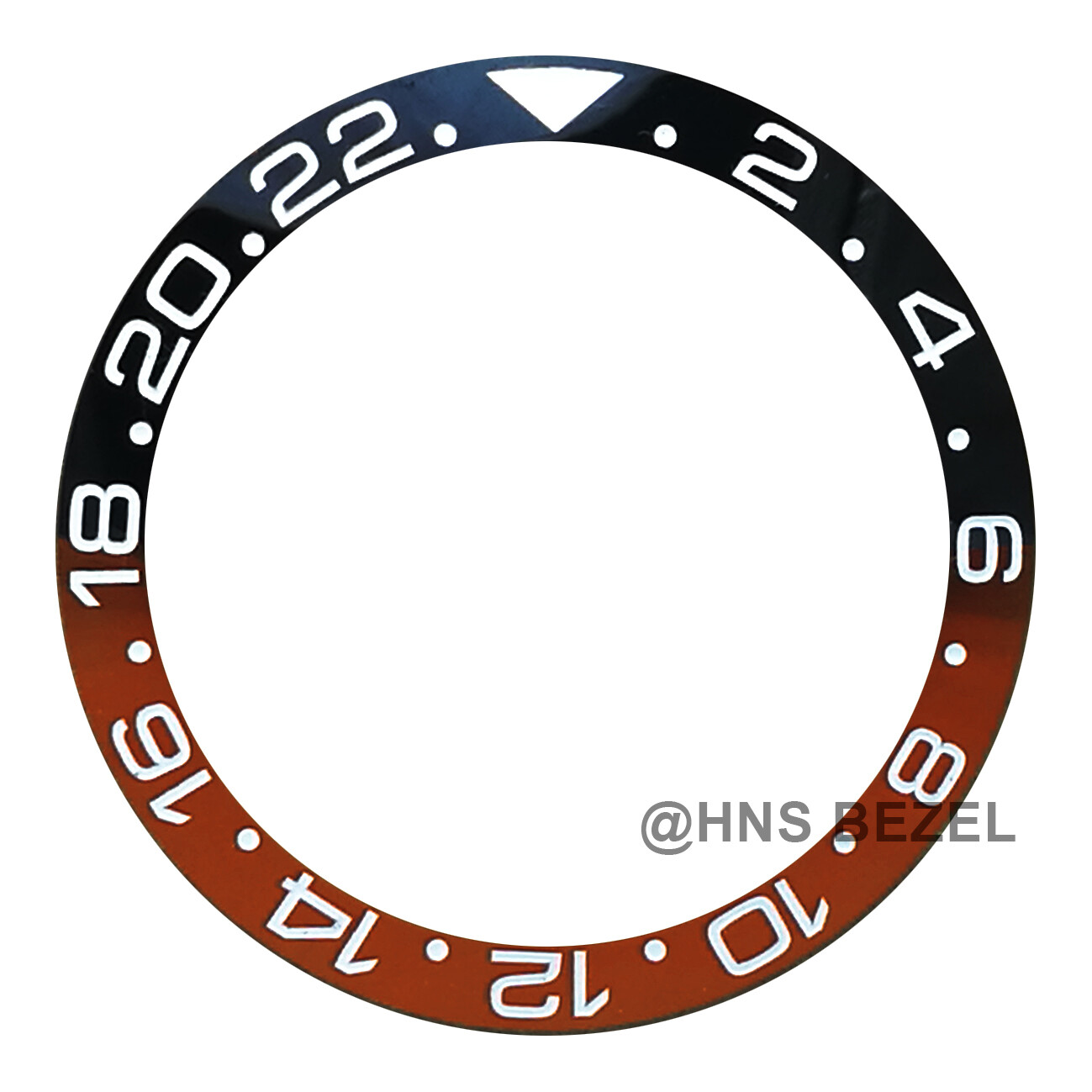CERAMIC BEZEL FOR ROLEX 40MM GMT MASTER II BLACK RED WHITE NUMBERS ENGRAVED