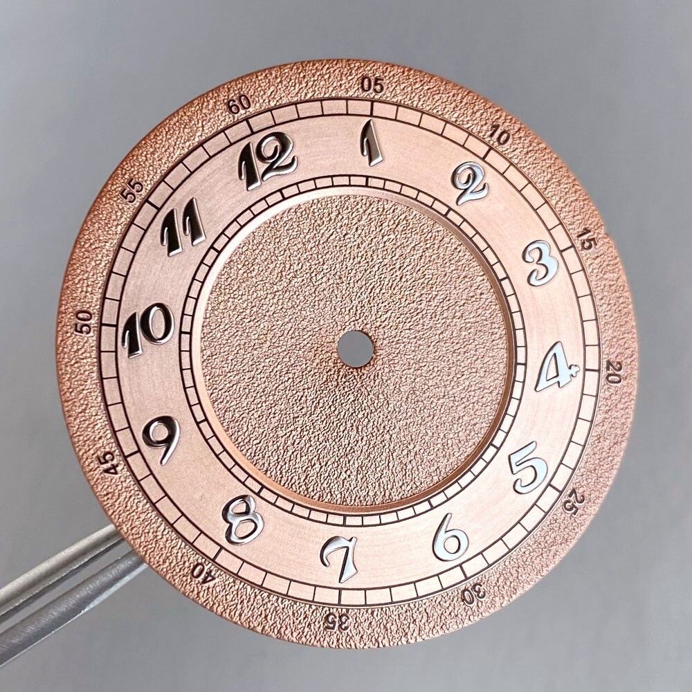 33.5mm Blue Arabic Numerals Matte Watch Dial Face For NH35 NH36 ETA2824 Movement