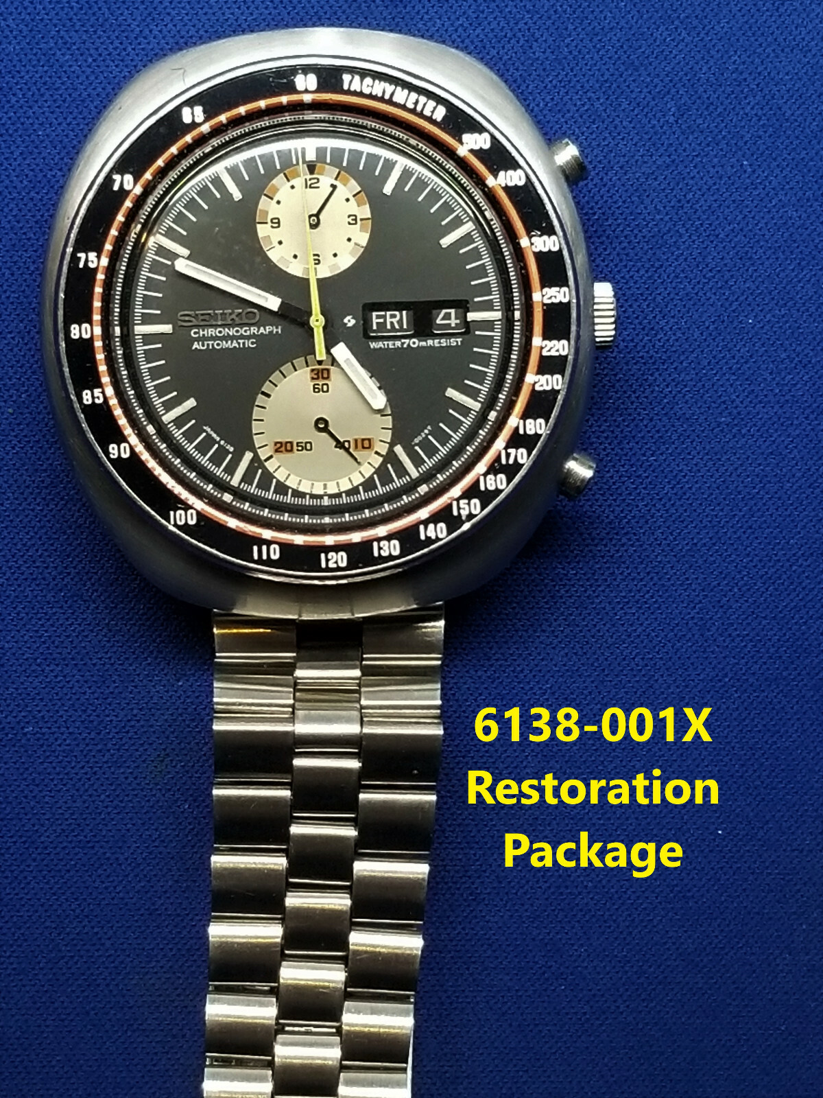 6138-001X UFO Restoration Package: For your Seiko Chronograph. Crystal + Gaskets