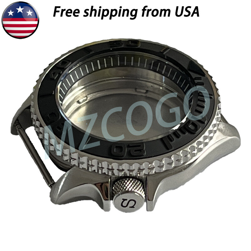 Fit NH35 NH36 4R35 4R15 SKX007 Movement Watch Case Sapphire Glass & Insert Kits