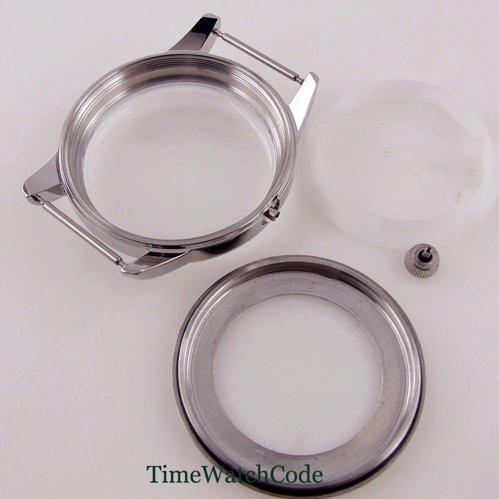40mm Sapphire Crystal Watch Case Fits NH35 NH36 NH38 Movement Pull-push Crown