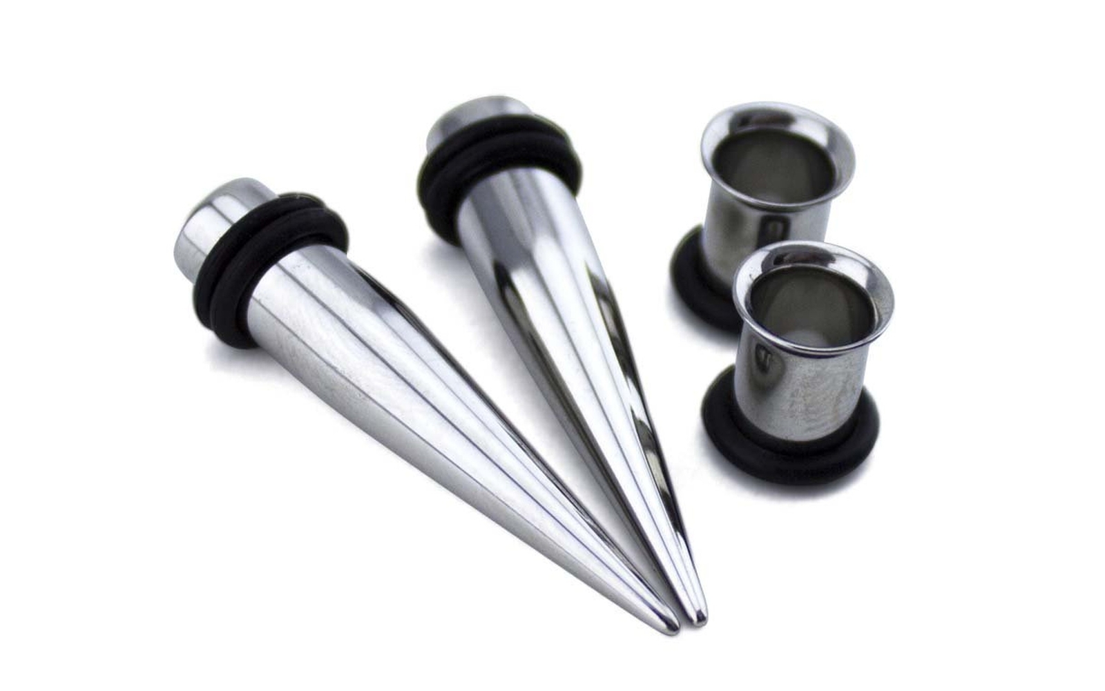 Urban Body Jewelry 1 Gauge Ear Stretching Kit – (1G – 7mm) 2 Steel Tapers & 2…