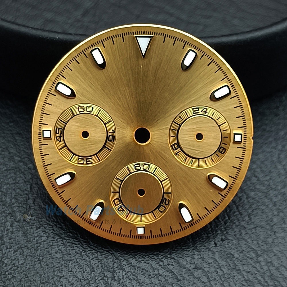 Green Luminous VK63 Dial 29.5mm Panda Dial For VK63 Movement-Watch Parts