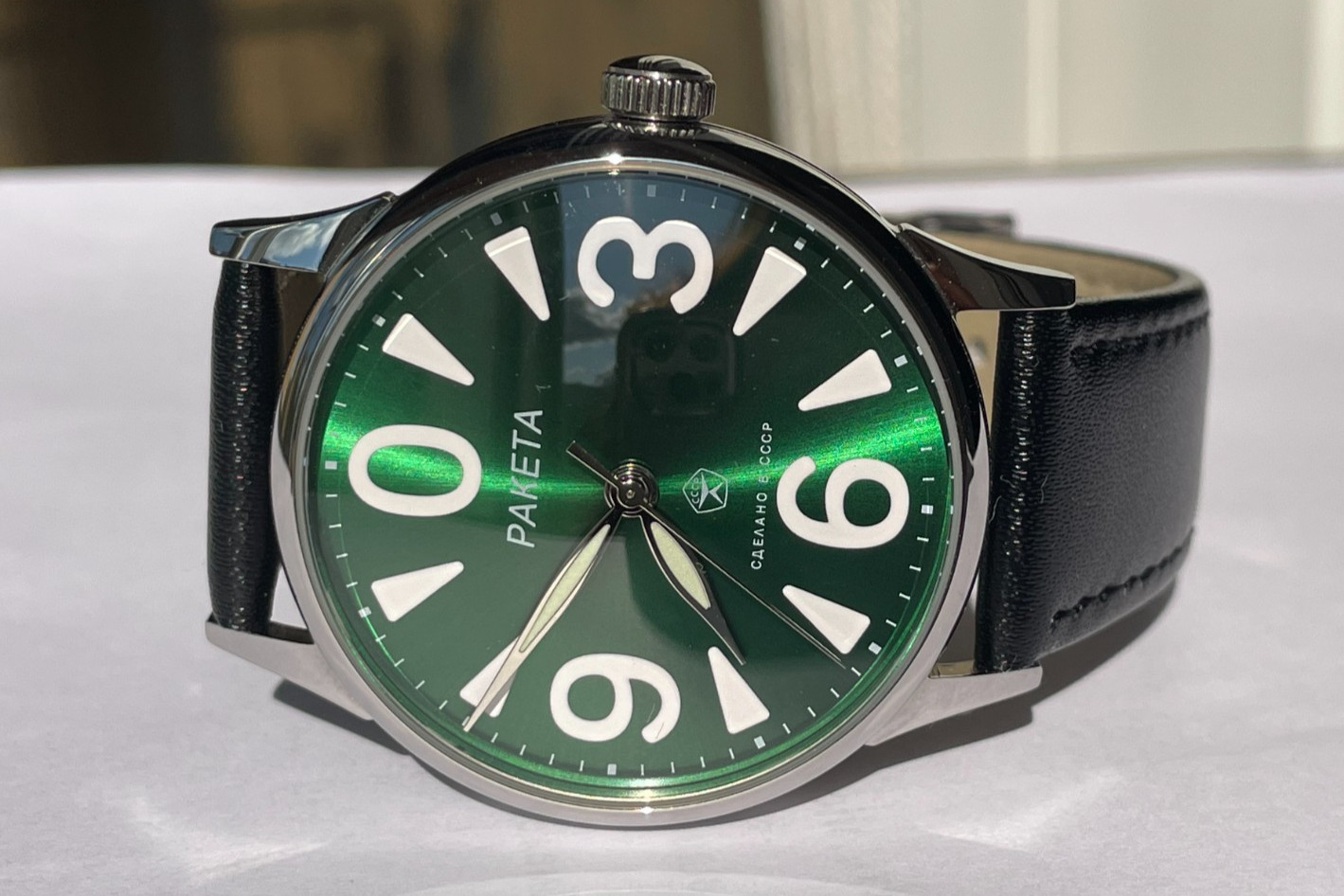RAKETA ZERO 2609 HA mechanism USSR case steel MANS WRISTWATCH marriage new