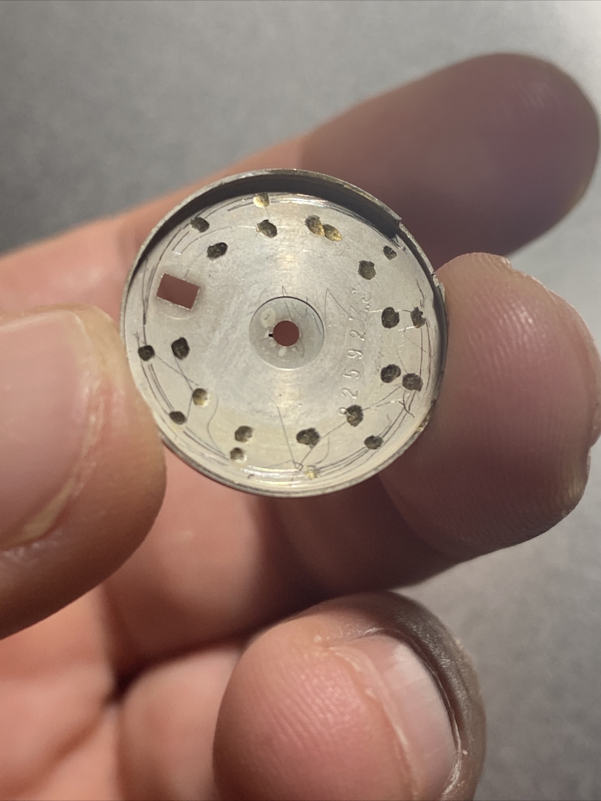 Rolex Silver Stick Markers Dial Non Lum Ladys Date 6917 6517 6916 6516 HAS SPOTS