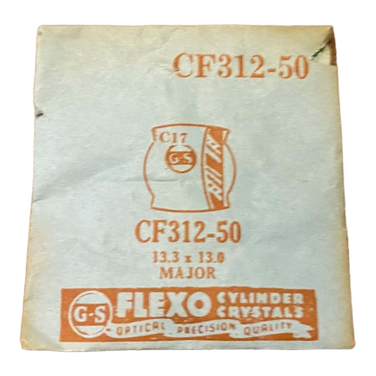 Germanow-Simon Mach (GS) CF312-50 Watch Crystal 13.3×13.0 NOS Part Flexo Major