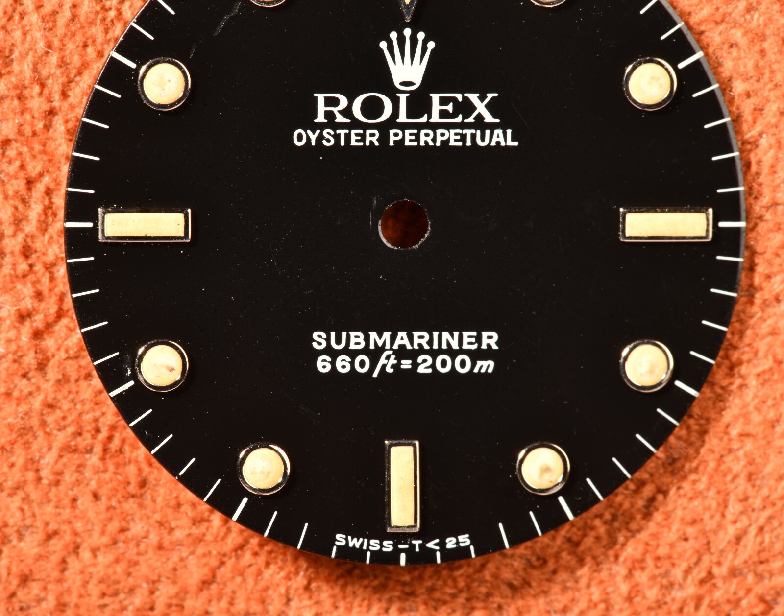 Rolex 5513 Dial Glossy Spider Black Nice Patina