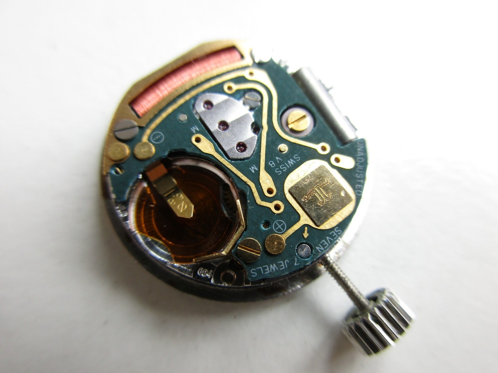 Jaeger-LeCoultre cal. 624 ETA cal 956.111 Swiss watch movement & crown – running