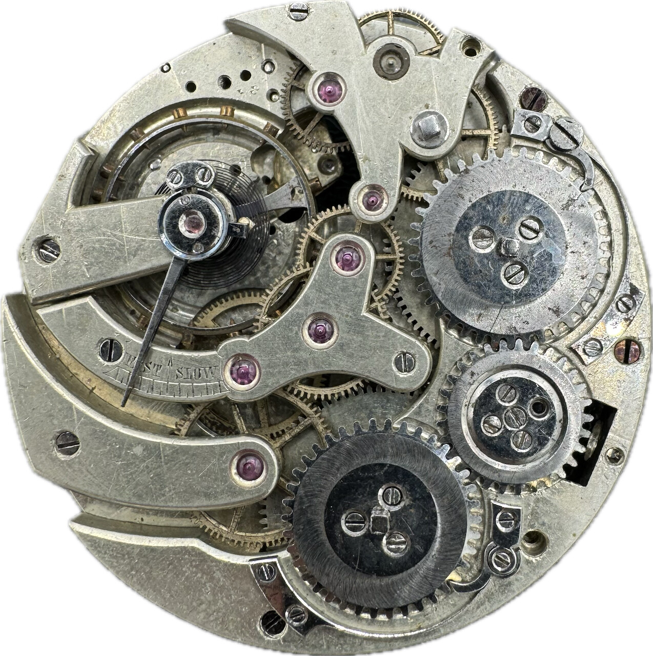 Antique 45mm LeCoultre Dead Beat Second Pocket Watch Movement Swiss for Parts