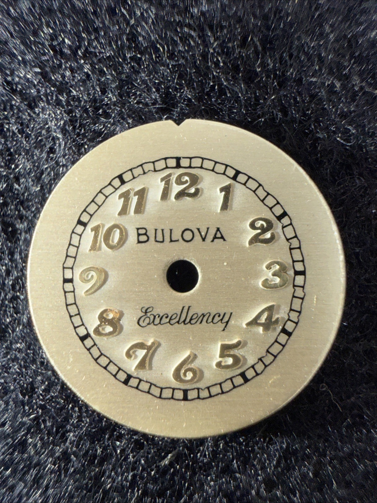 Vintage Bulova Excellency Watch Dial Face Plate Only New Other Round Small