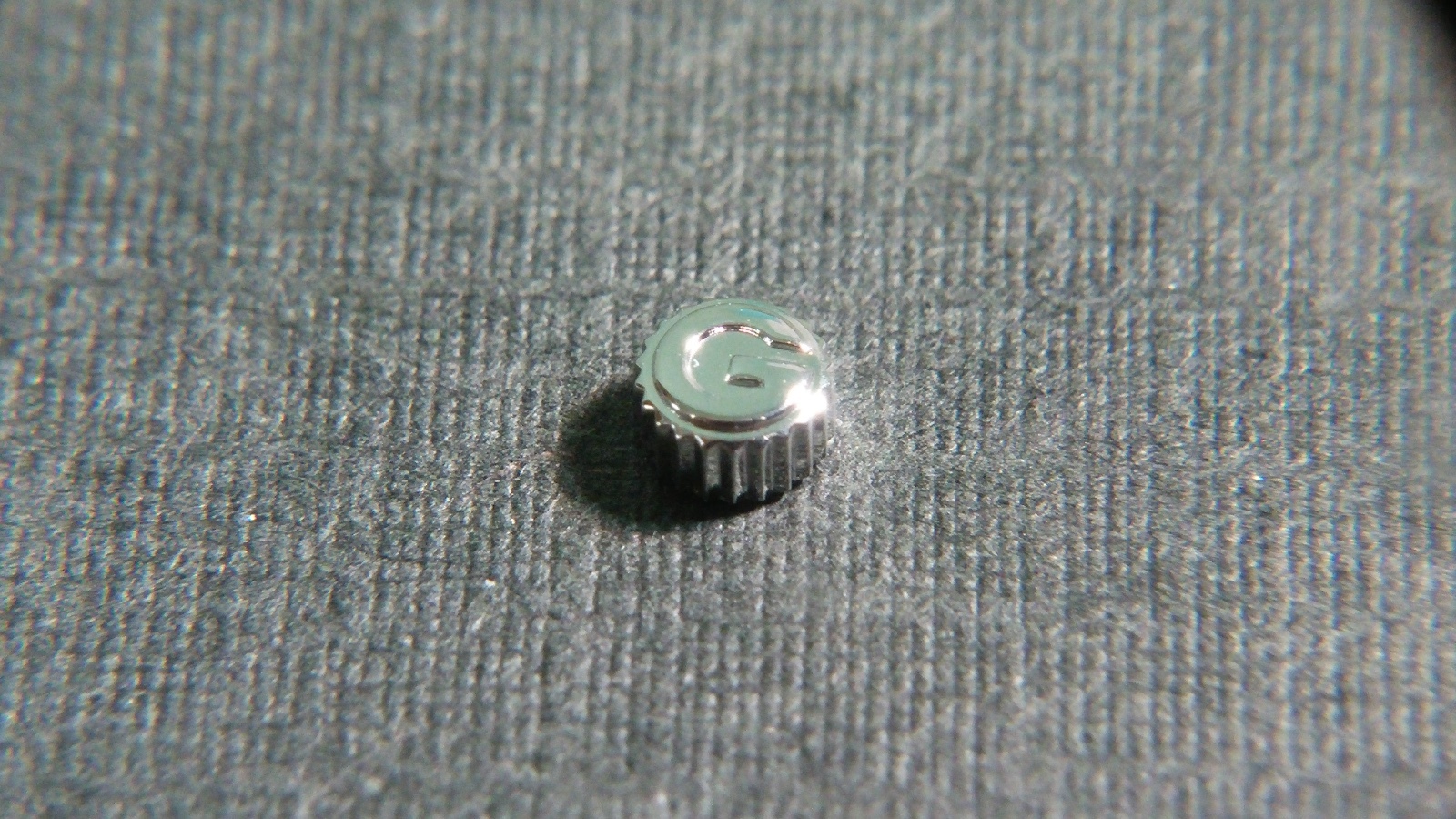 Gucci crown, 3.5mm, tap 10(0.90), Stainless Steel 1.60mm tube opening for repair