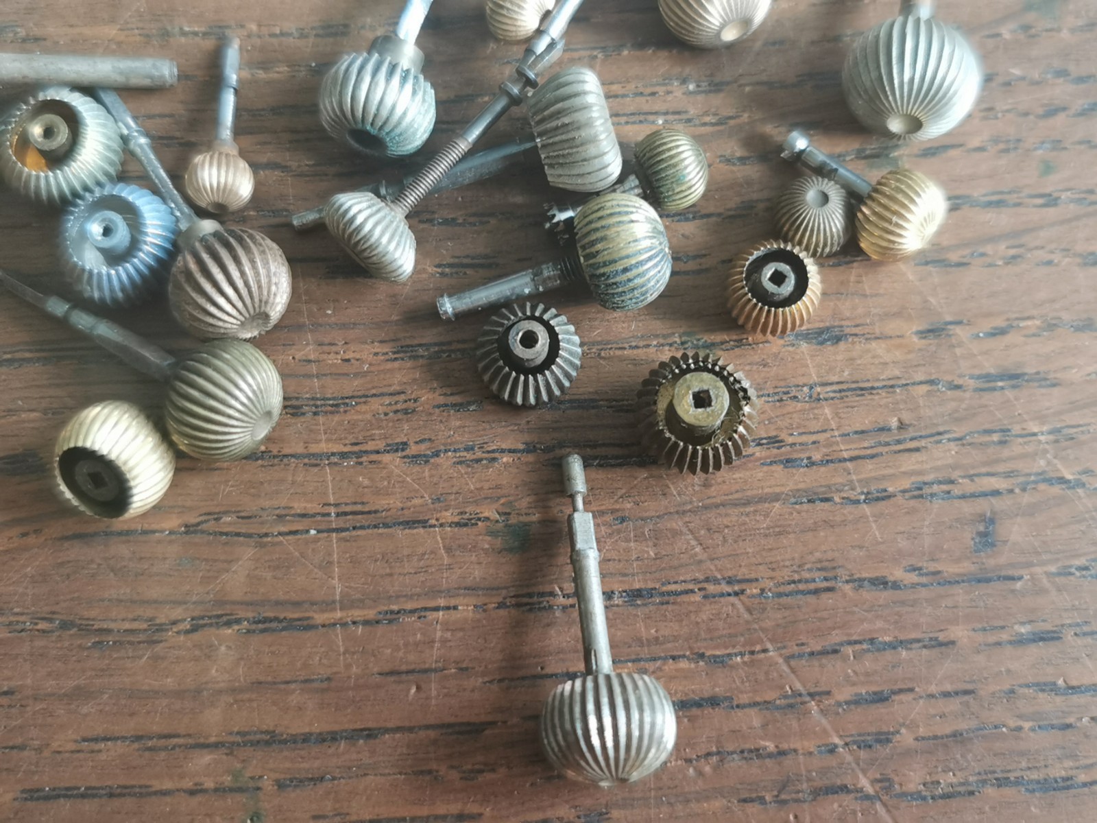 American Pocket Watch Stems / Crowns (Mostly), Used, Watchmaker Parts #T345