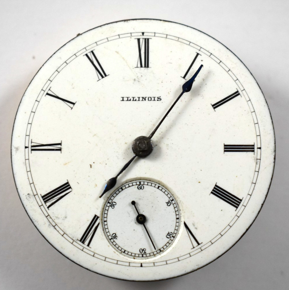 Vintage Illinois Grade I.W.C 18s 7K KW/KS Pocket Watch Movement lot.wc