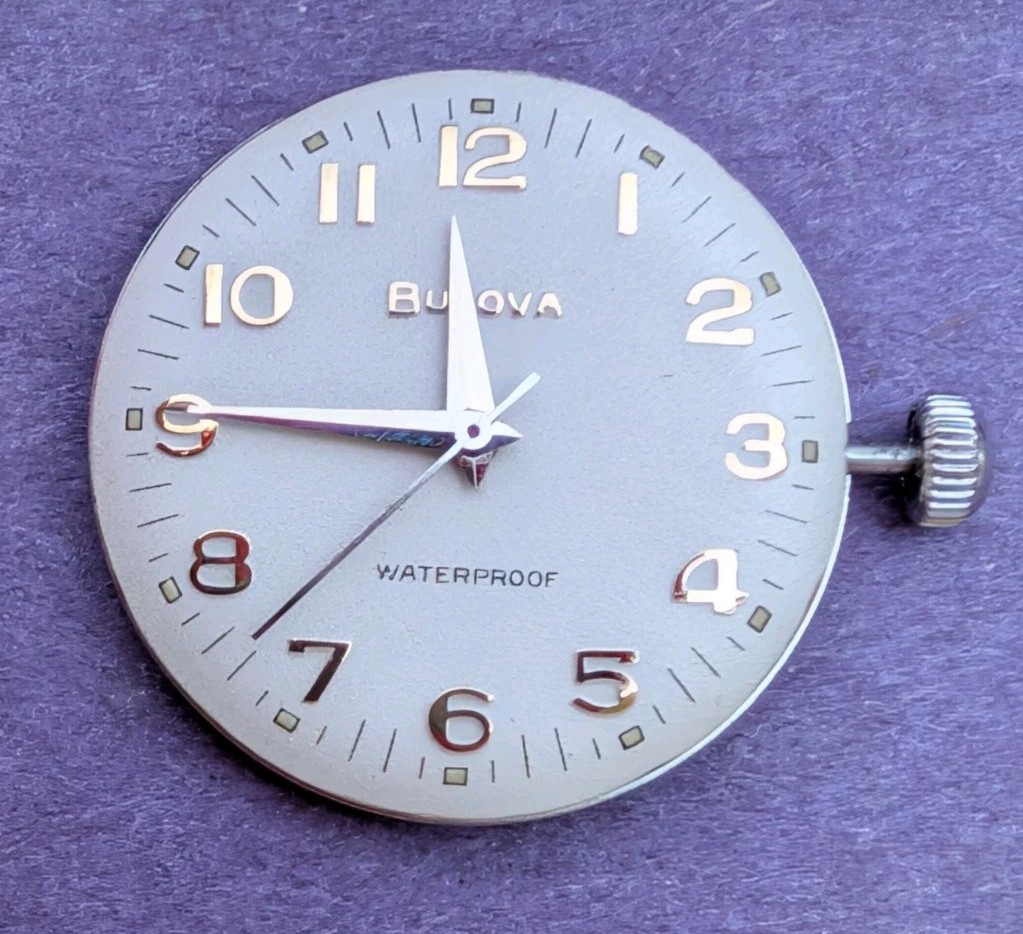 Genuine Bulova Sweep Sec Movement (cal 11ALC), in Running Order. Nice Dial!!