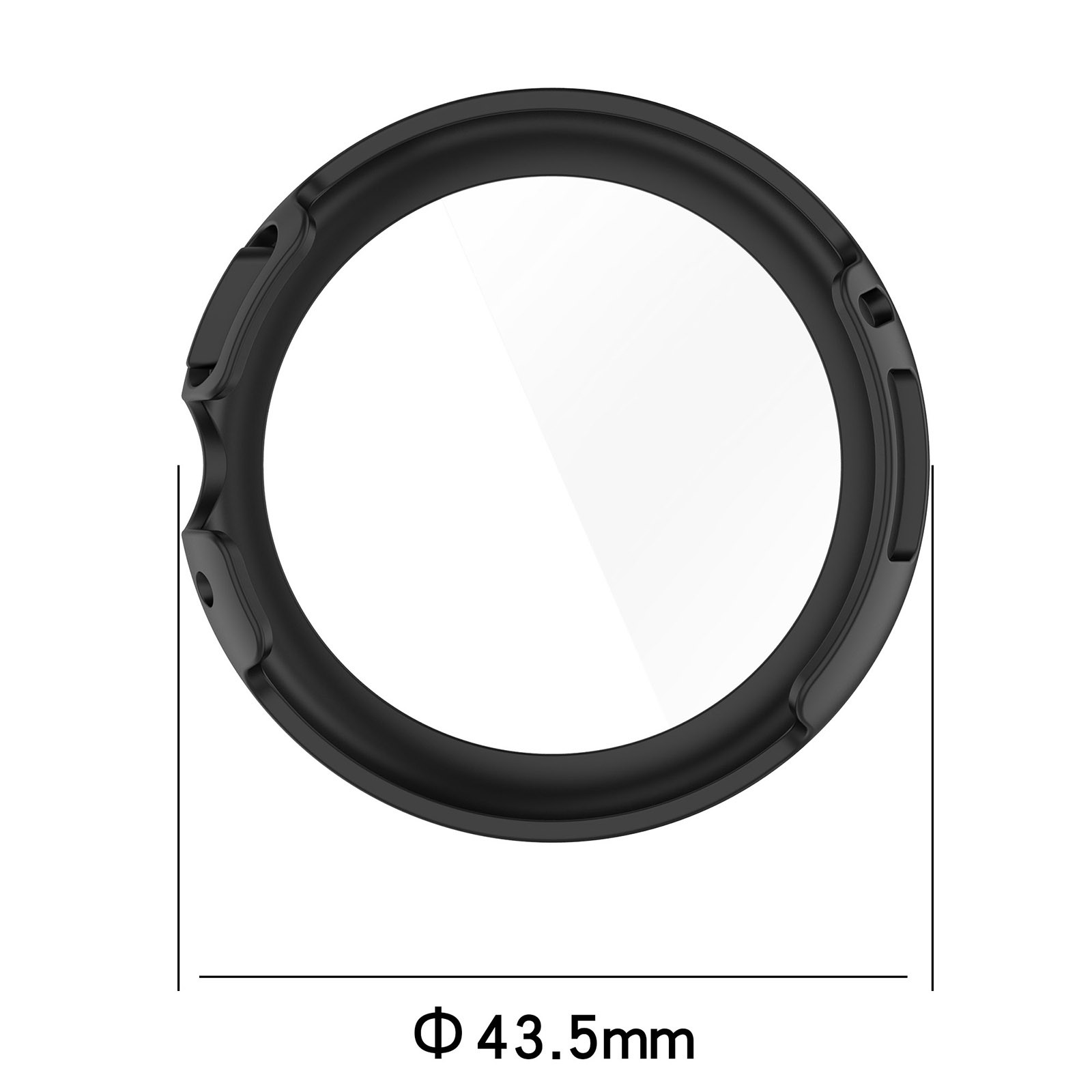 PC+Tempered Film One-piece Watch Protective Case for Google Pixel Watch