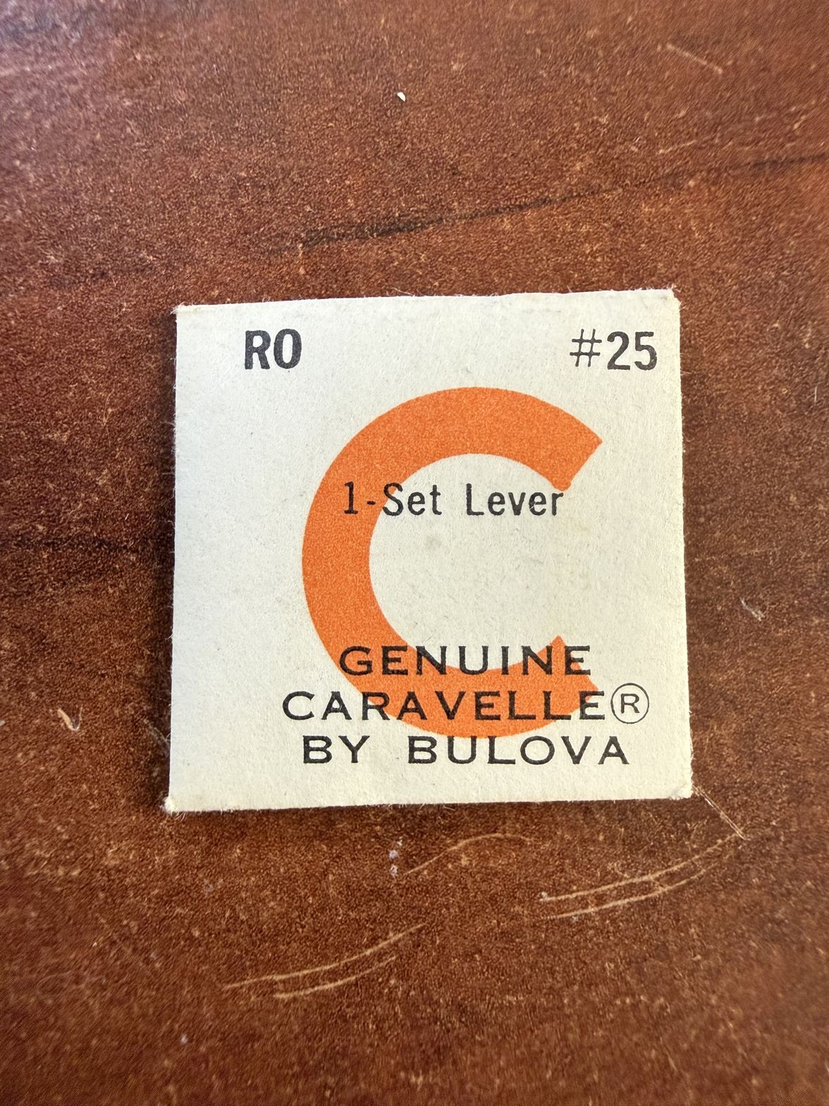 Caravelle RO #25 Set Lever NOS Genuine Vintage Watch Part