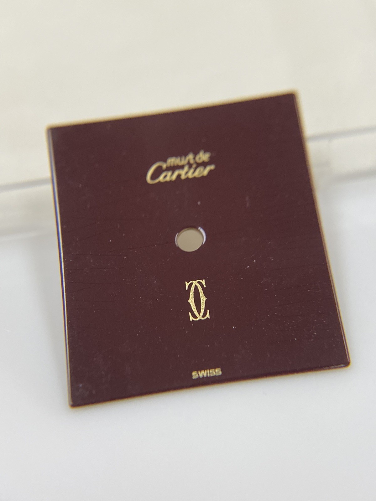Original Cartier Must de Cartier Tank Vermeil GM/LM Burgundy Dial