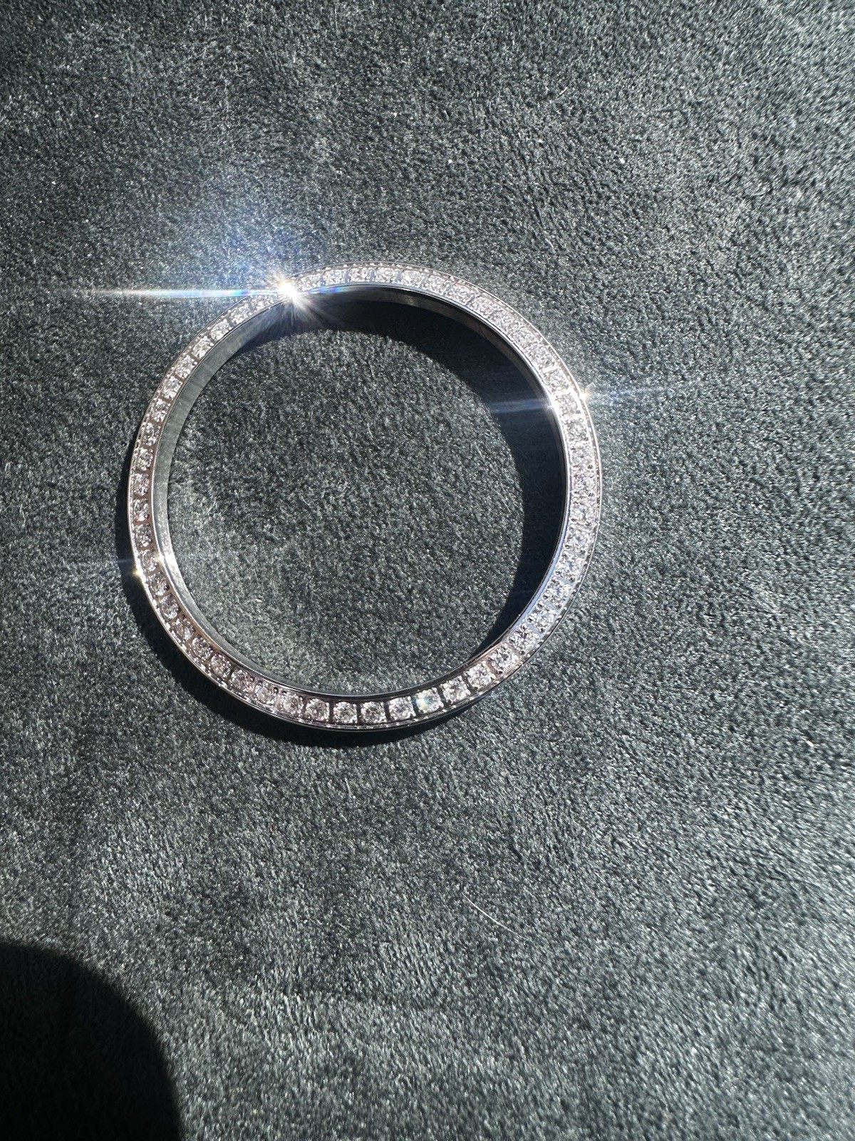 Mens Steel Diamond Bezel For Rolex 36MM 1.10 Cts LAB GROWN Diamonds