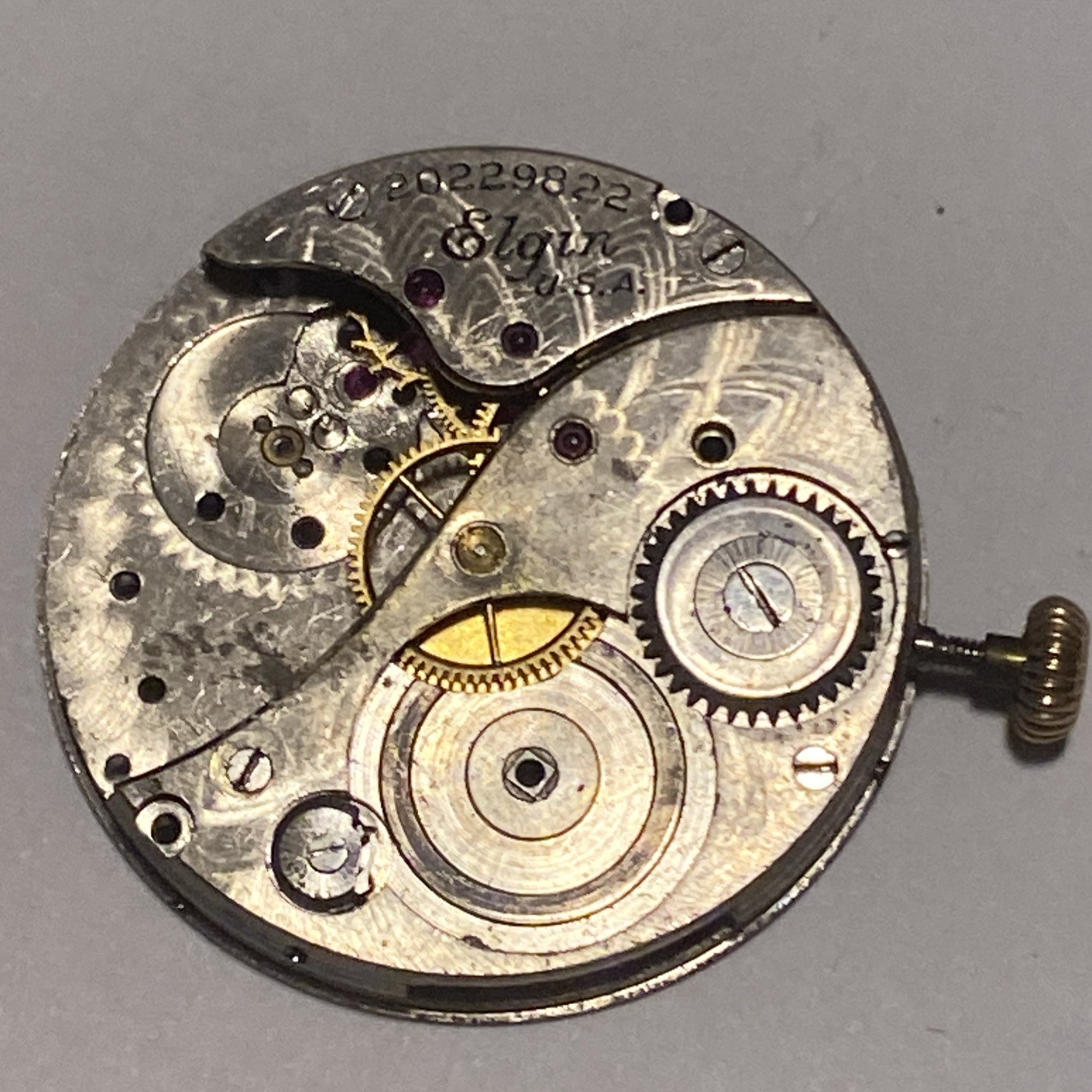 Elgin 430 Movement For Part/ Repair 7 Jewel 0/6 Size Mod 1 Hunters 20229822