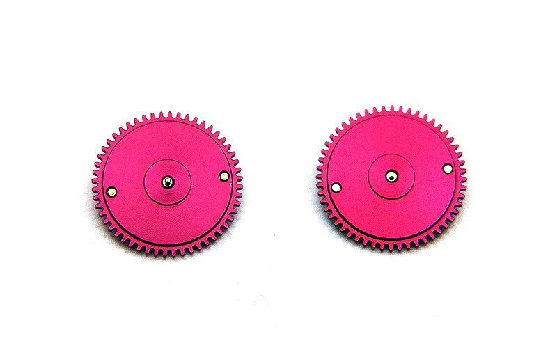Genuine Rolex 1570 1560 1530 1520 7912 Caliber Magenta Reversing Wheel Set of 2