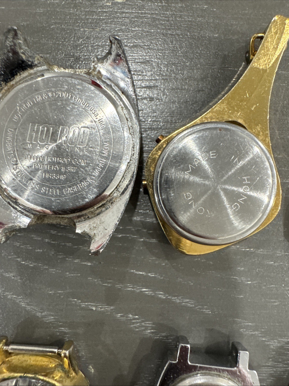 Vintage Lot Of 8 Watches Without Bands For Parts Or Repairs. Unique, Collectible