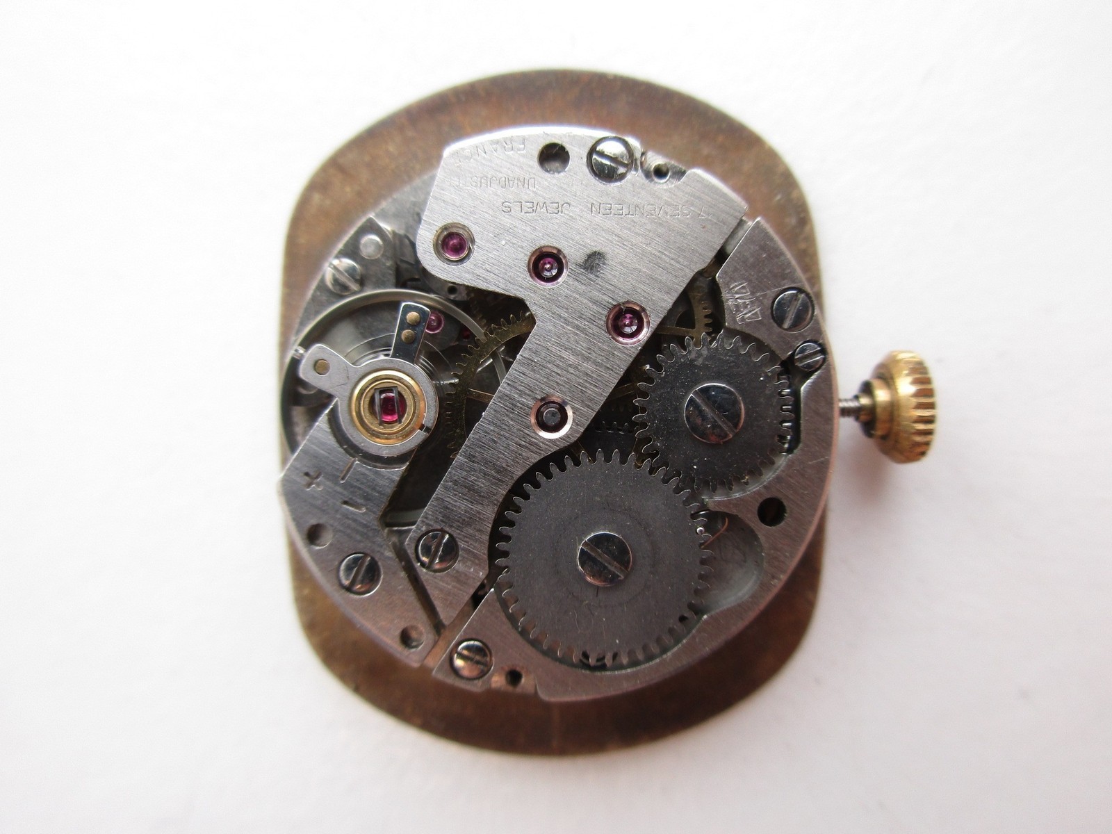 FE France Ebauche cal. 233-60 vintage 17 jewels watch movement – running
