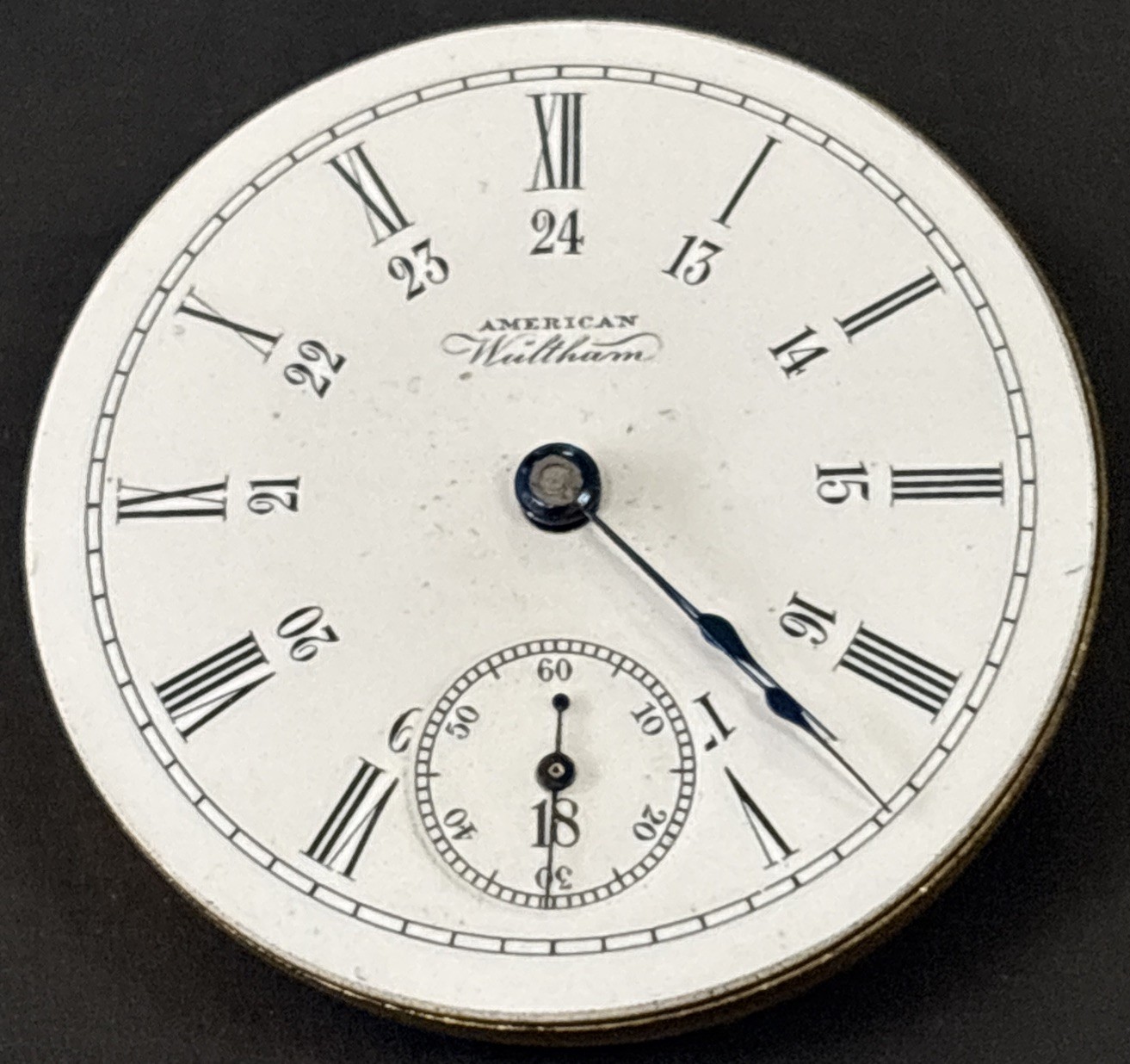 Waltham Watch Co. 7 Jewel Pocket Watch Movement Grade No. 1 Model 1883 Size 18