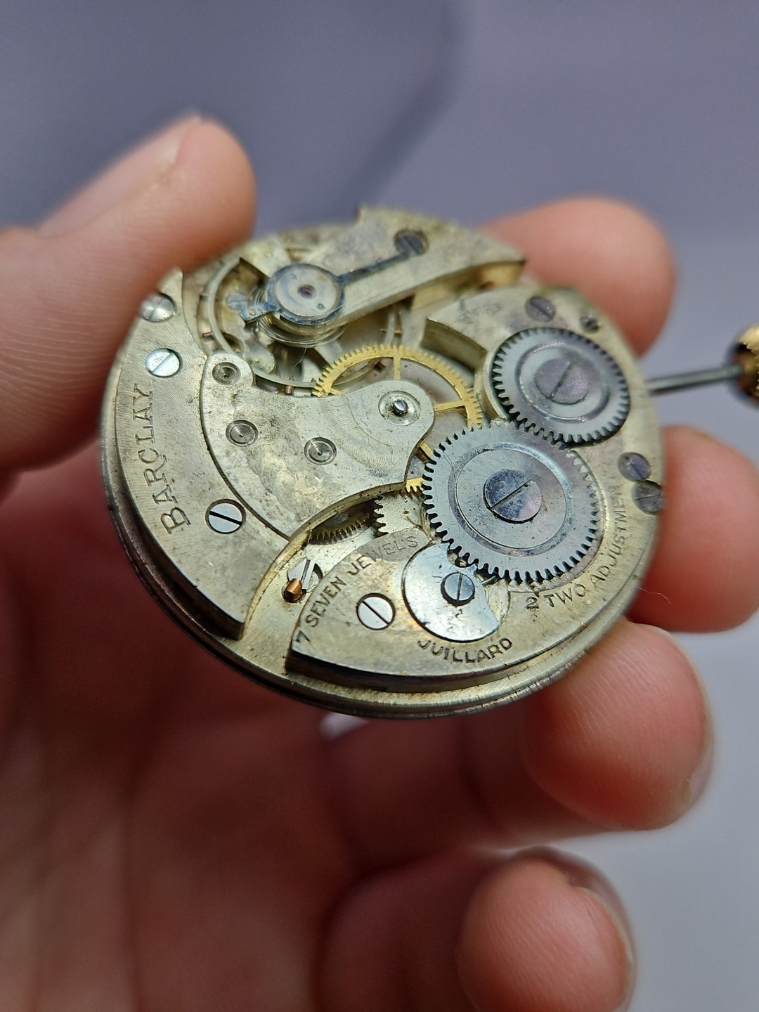 Barclay Juillard Pocket Watch Movement 7j- Parts/Repair