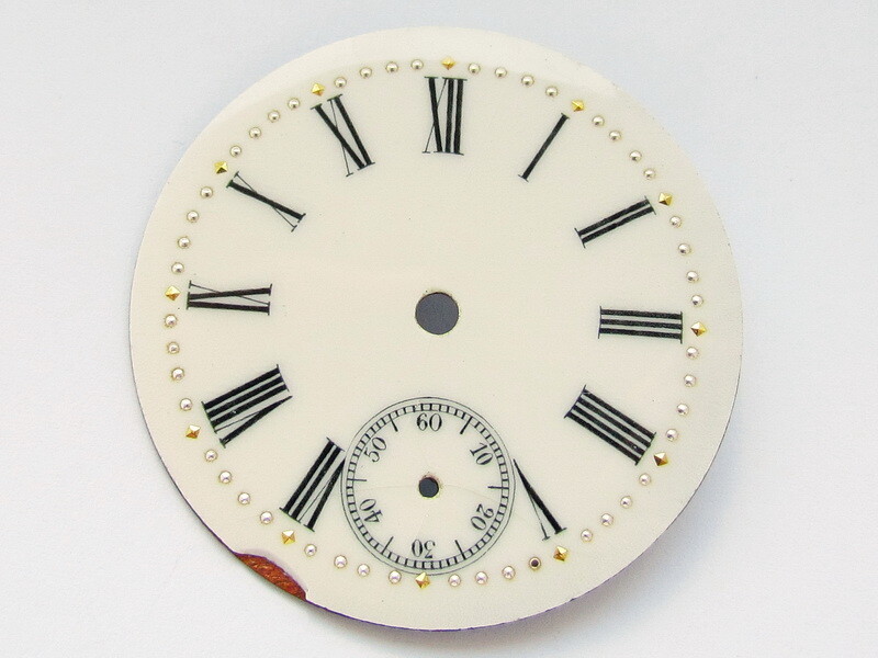 Unbranded Antique 1900s Swiss Original Art Deco Porcelain Dial Watch-face 38,8mm